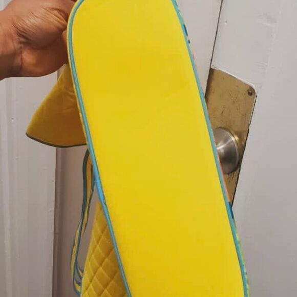 Tote Multicolour Fish Design Yellow Polyester Bag 🌴 - Picture 3 of 6